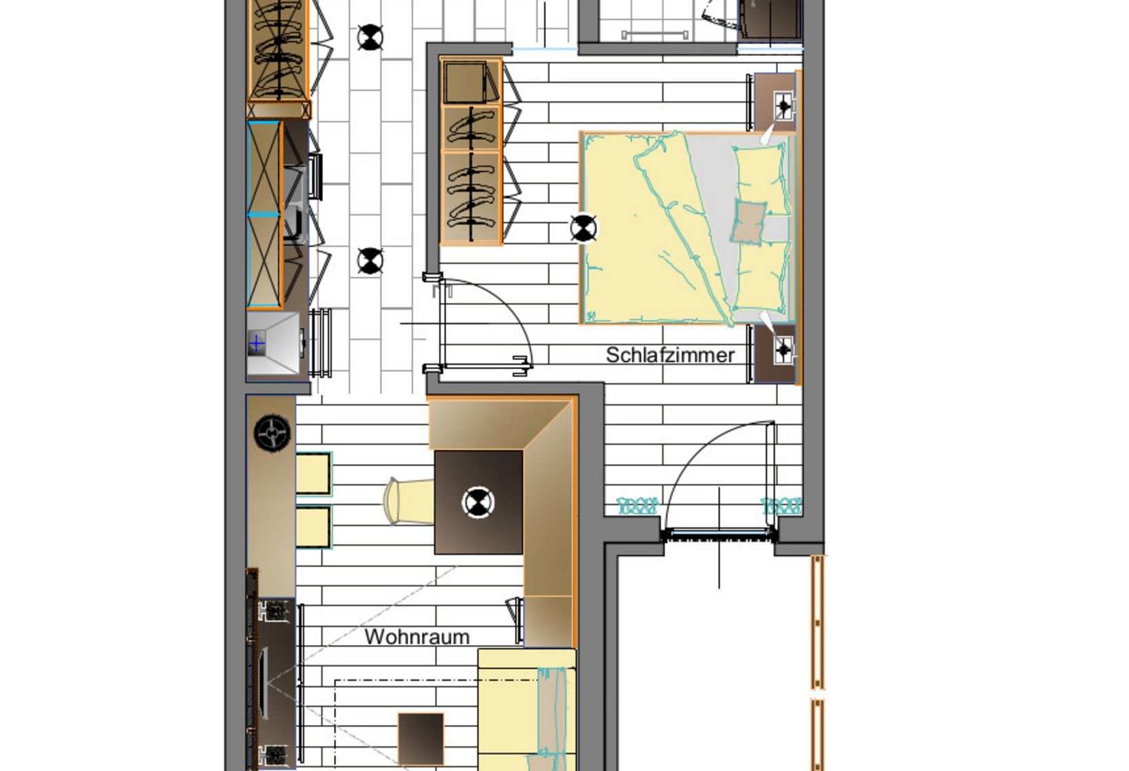 Ferienwohnung Typ B Zimmerskizze Residence Lechner Wohnen Urlaub