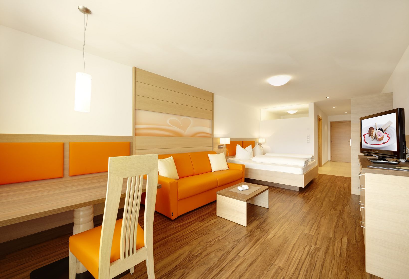 Schlafzimmer Wohnbereich Ferienwohnung Typ A Residence Lechner