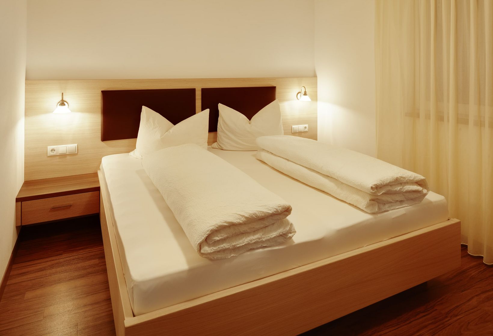 Schlafzimmer Ferienwohnung Typ C Residence Lechner Urlaub Dorf Tirol